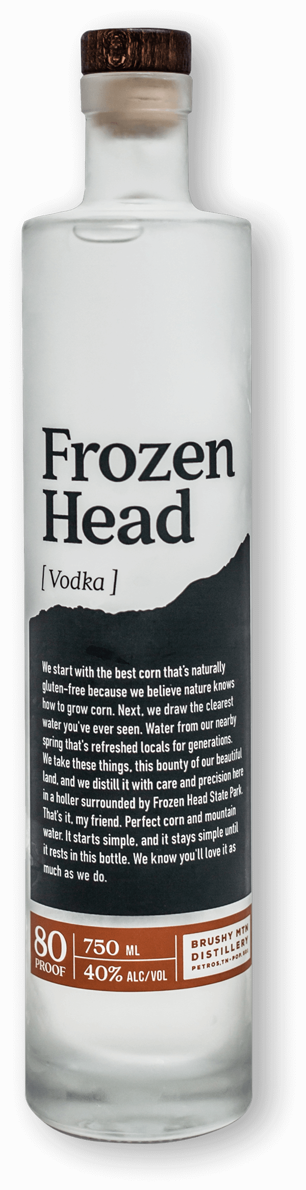 Frozen Head Vodka Bottle Image